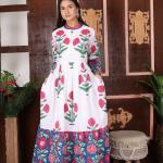 Hand Block Printed Dress, Yellow Colour Floral Print Dress, Indian Cotton Dress, Summer Women Dress, Long Women Dress, Gift For Her