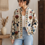 Suzani Indian Embroidery Jacket Boho Vintage Style Ethnic Festival Wear Handcrafted Outerwear