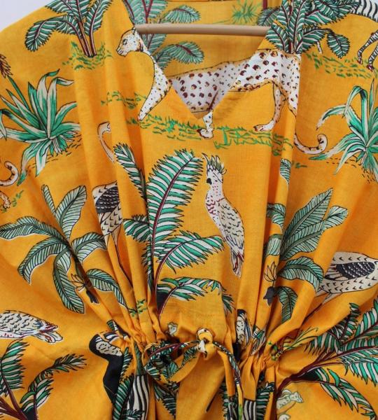 New Floral Print Kaftan, Indian Soft Cotton Caftan, Maxi Dress, Beach Cover Up, Bridesmaid Gift, Kaftan For Women's, Nightwear Dress