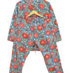 Hand Block Printed Cotton Pajama Set | Pink Striped Floral Nightwear | Boho Loungewear Sleepwear | Womens Handmade Night Suit
