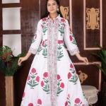 Hand Block Printed Dress, Yellow Colour Floral Print Dress, Indian Cotton Dress, Summer Women Dress, Long Women Dress, Gift For Her