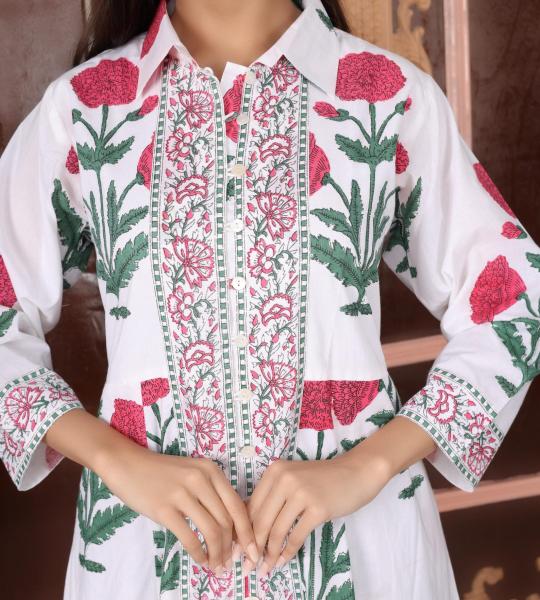 Hand Block Printed Dress, Yellow Colour Floral Print Dress, Indian Cotton Dress, Summer Women Dress, Long Women Dress, Gift For Her