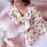 Tiger Print Cotton Pajama Set: Indian Bohemian Sleepwear
