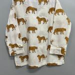 Tiger Print Cotton Pajama Set: Indian Bohemian Sleepwear