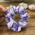 Peck Of 10 Pieces, Repurposed/Upcycled/Vintage Fabric Hair Scrunchies, Ponytail Holder, Print Band, Accessories, Sustainable Fabrics