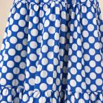 Royal Blue Polka Dot Maxi Skirt for Women | Tiered Flared Long Skirt | Casual Summer & Vacation Wear