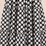Black & White Polka Dot Maxi Skirt for Women | Tiered Flared Long Skirt | Casual & Vacation Wear